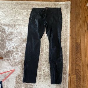 Faux leather skinny pants